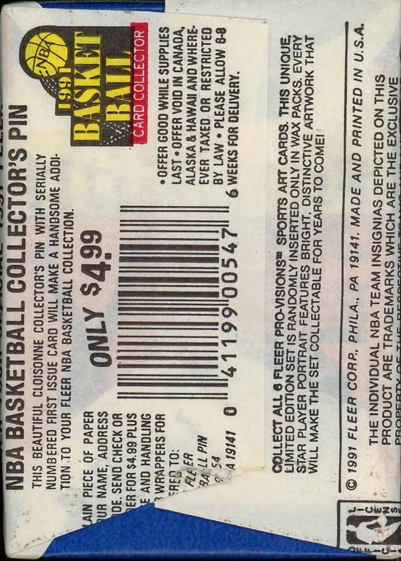 Booster Basket Ball Player Photo Cards 1991