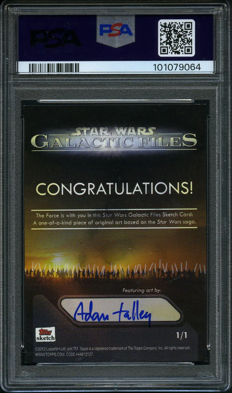 PSA 7 Darth Vader Sketch by Adam Talley