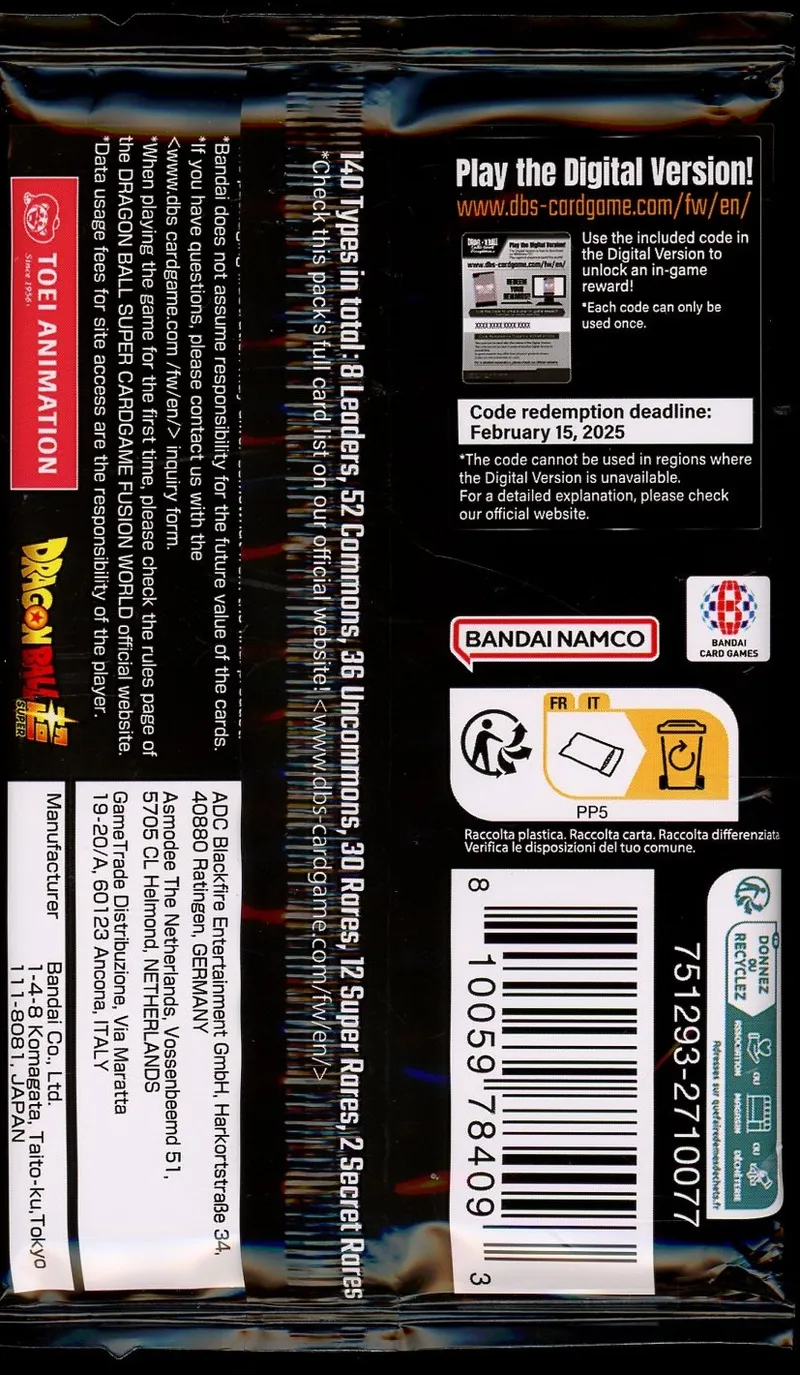 Booster Dragon Ball Super : Fusion World