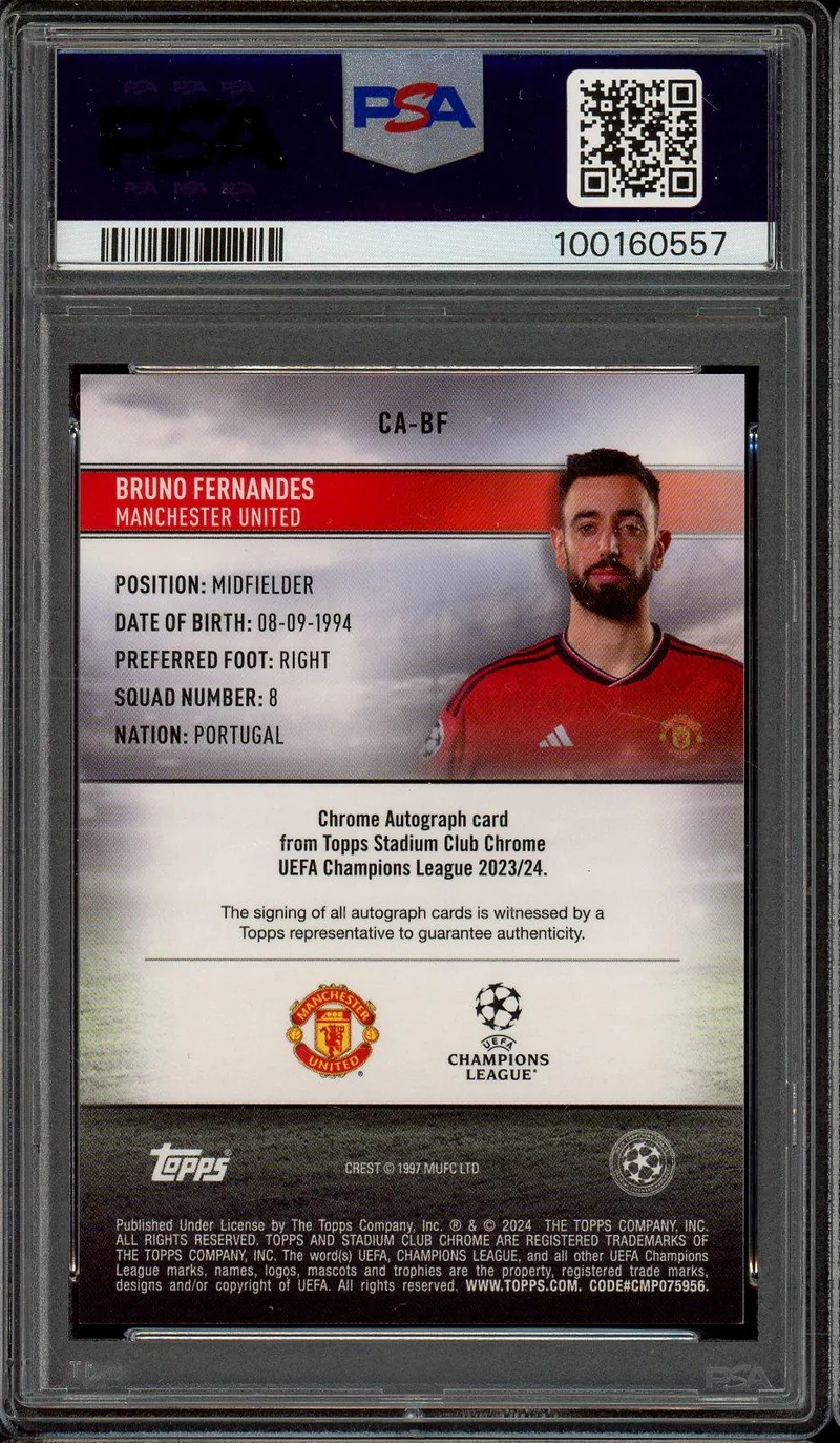 PSA 9 Bruno Fernandes Autograph
