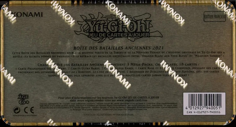 Coffret Yu-Gi-Oh! Boite Batailles Anciennes 2021