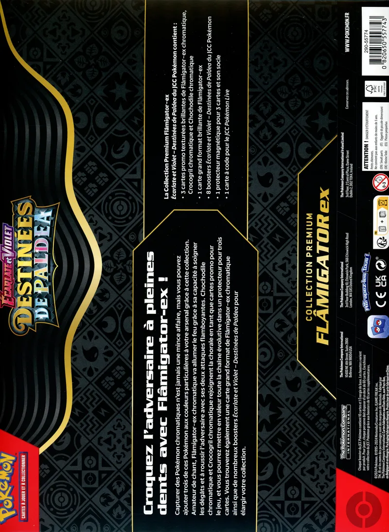 Coffret EV4.5 Destinées de Paldea Flamigator Ex