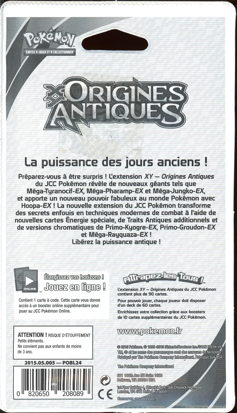 Booster Blister XY Origines Antiques
