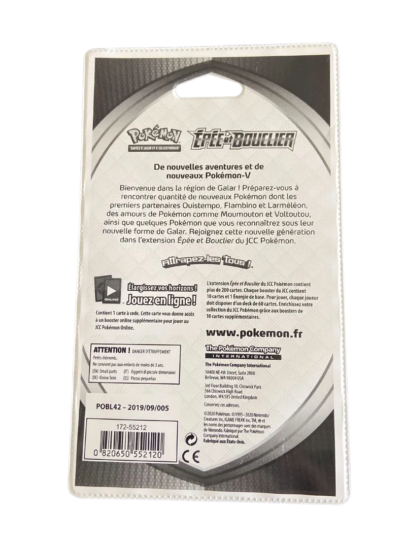 Booster Blister EB1 Epée et Bouclier