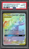 PSA 10 Tortank et Tiplouf Gx Rainbow - Image 1