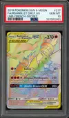 PSA 10 Reshiram et Dracaufeu Gx Rainbow thumbnail 1