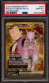 PSA 10 Mewtwo Ex de la Team Rocket Gold thumbnail 1