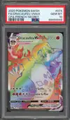 PSA 10 Dracaufeu VMax Rainbow thumbnail 1