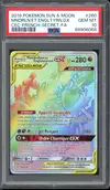 PSA 10 Mandrillon et Engloutyran Gx Rainbow - Image 1