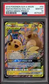 PSA 10 Raichu et Raichu d'Alola Gx thumbnail 1