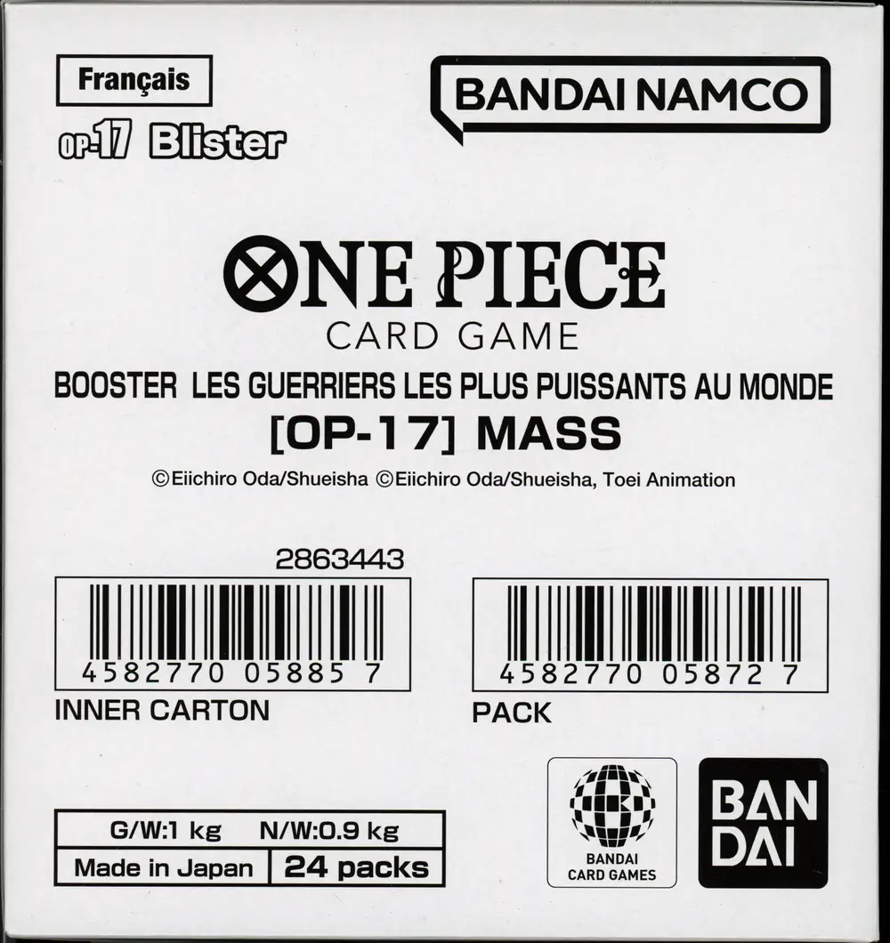 Case Blisters OP17 - Les Guerriers Les Plus Puissants Au Monde