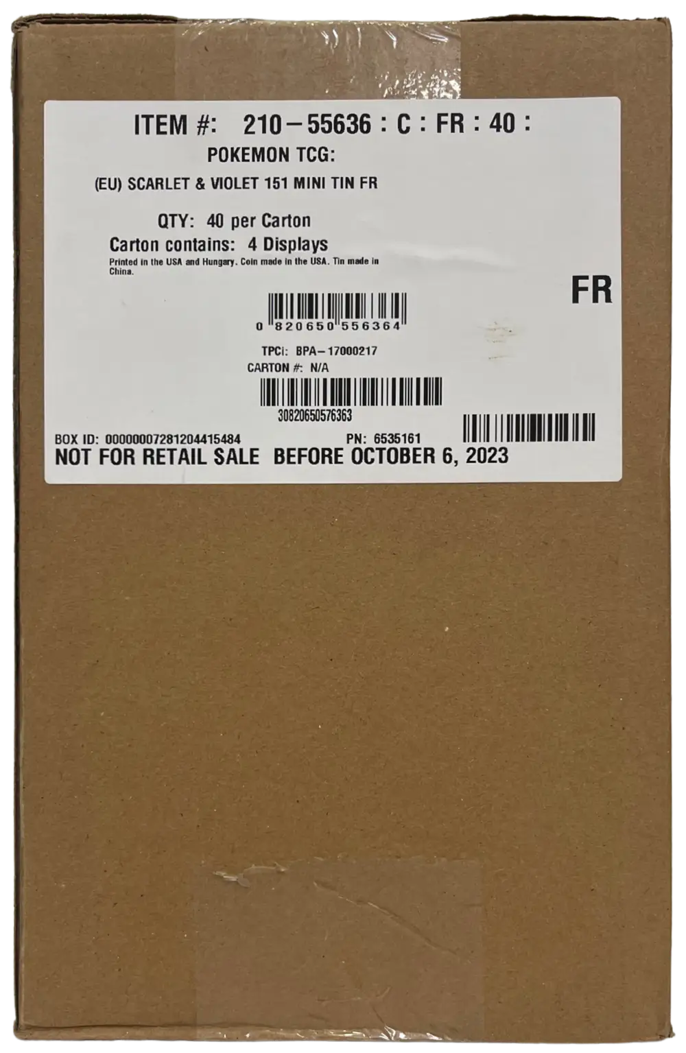 Case Display Mini-Tins EV3.5 151