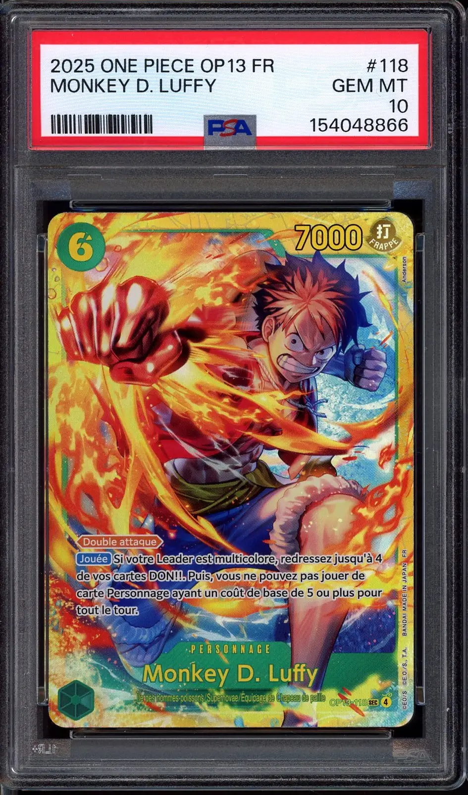 PSA 10 Monkey D. Luffy