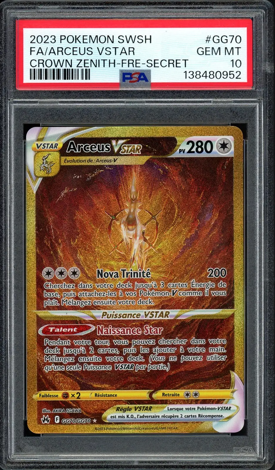 PSA 10 Arceus VStar Gold