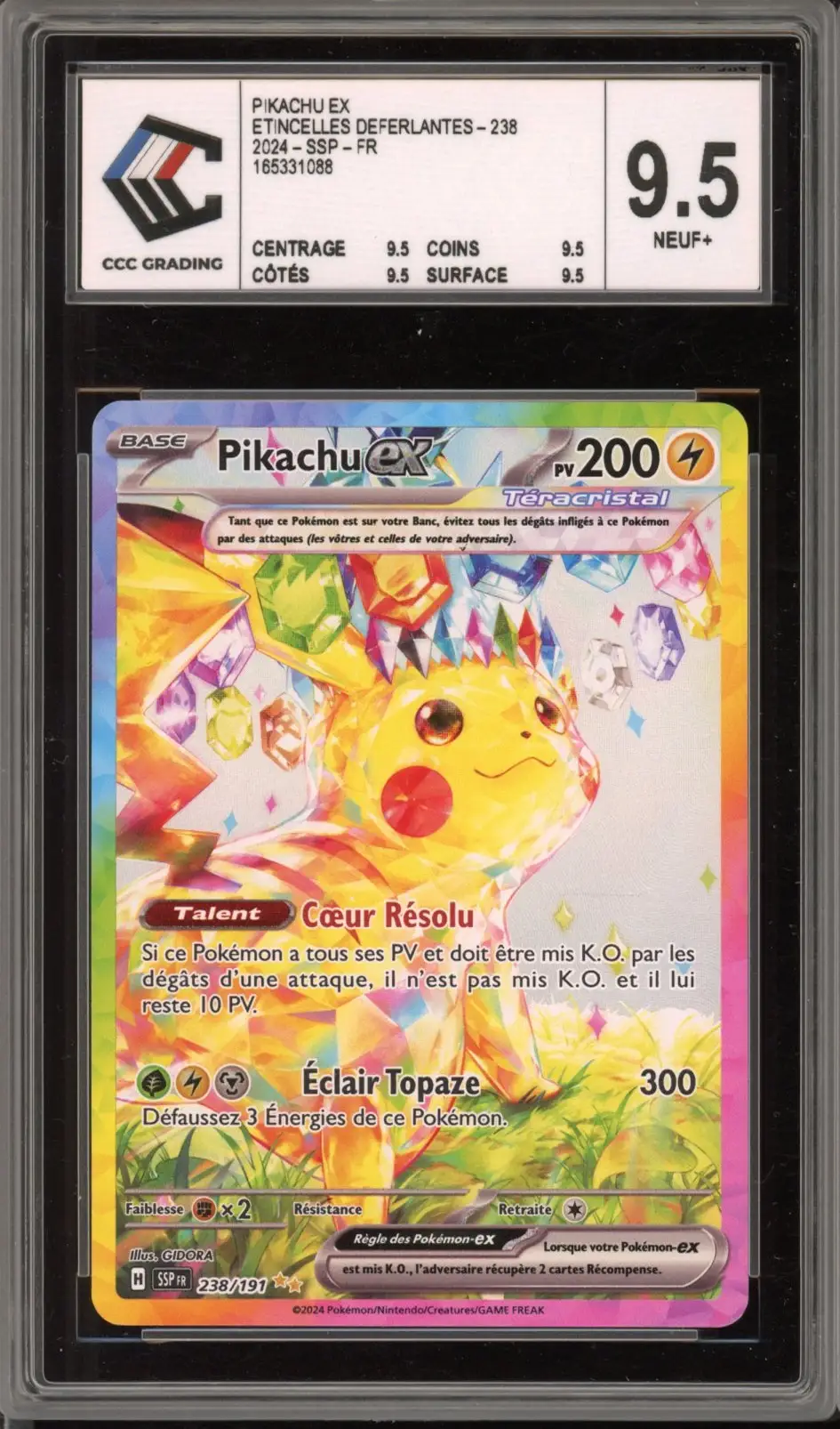 CCC 9.5 Pikachu Ex