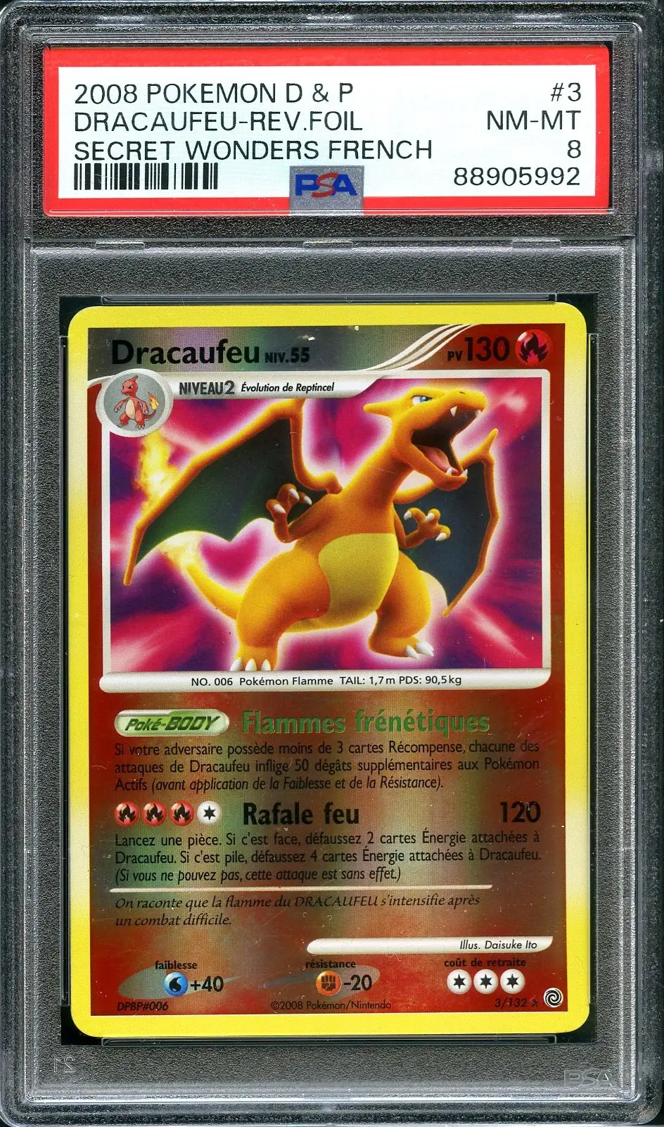 PSA 8 Dracaufeu Reverse