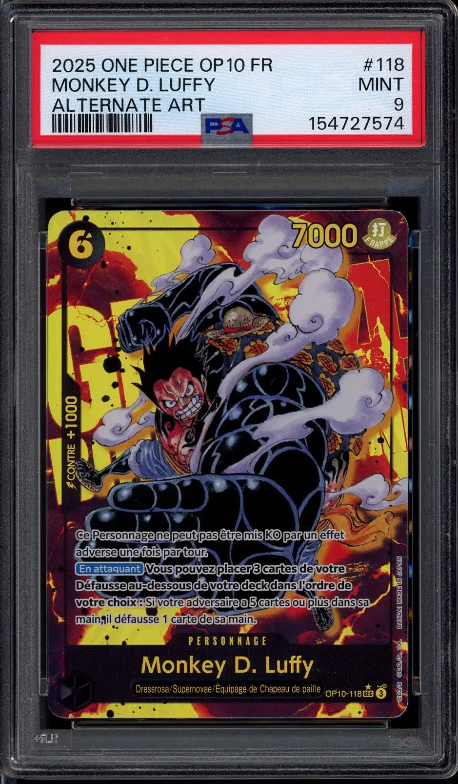PSA 9 Monkey D. Luffy