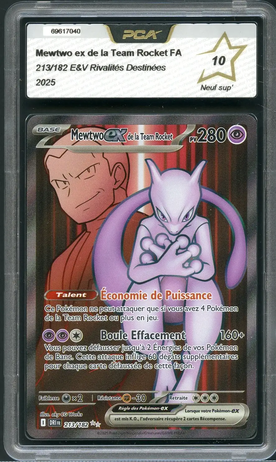 PCA 10 Mewtwo Ex de la Team Rocket