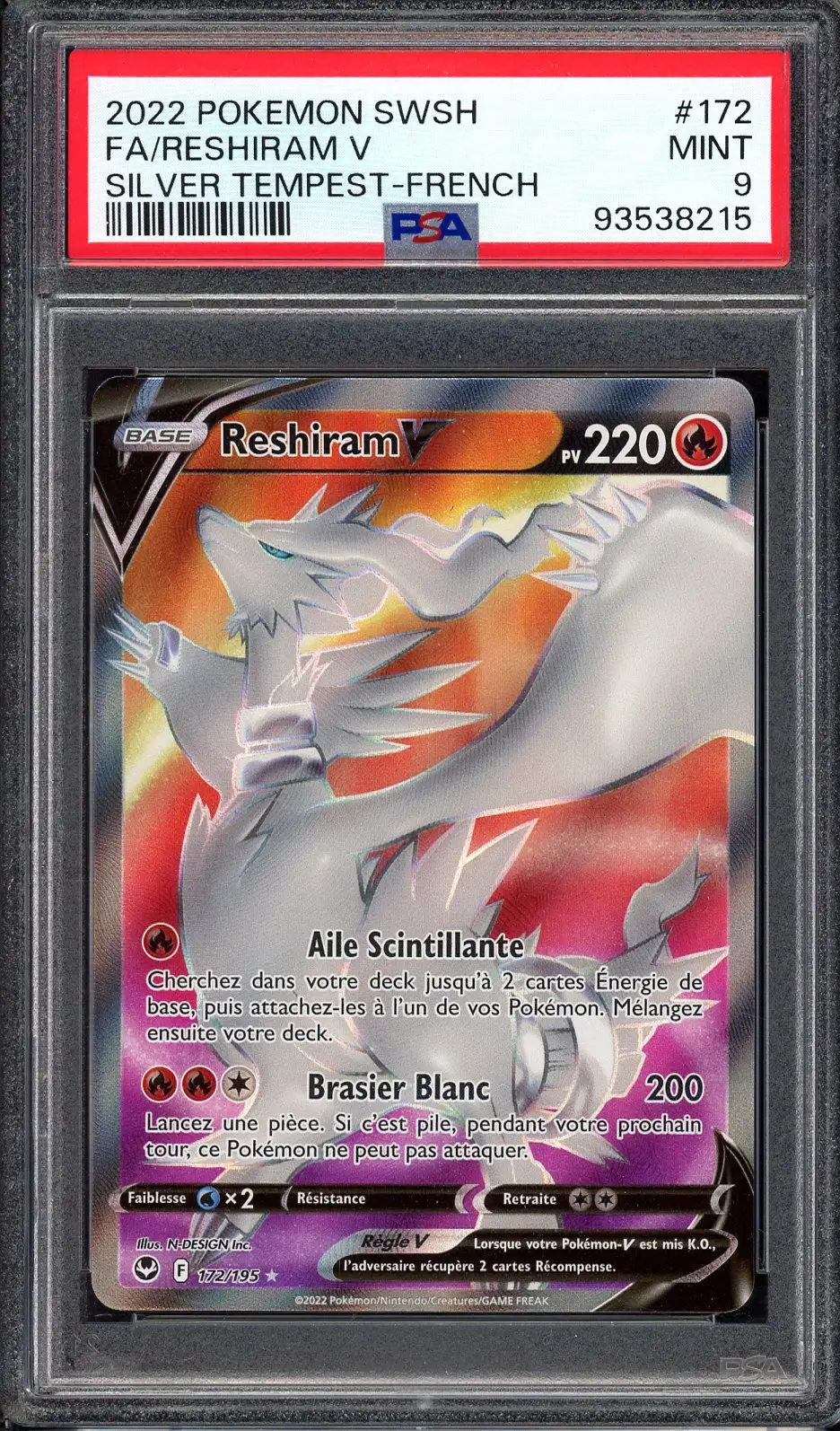 PSA 9 Reshiram V