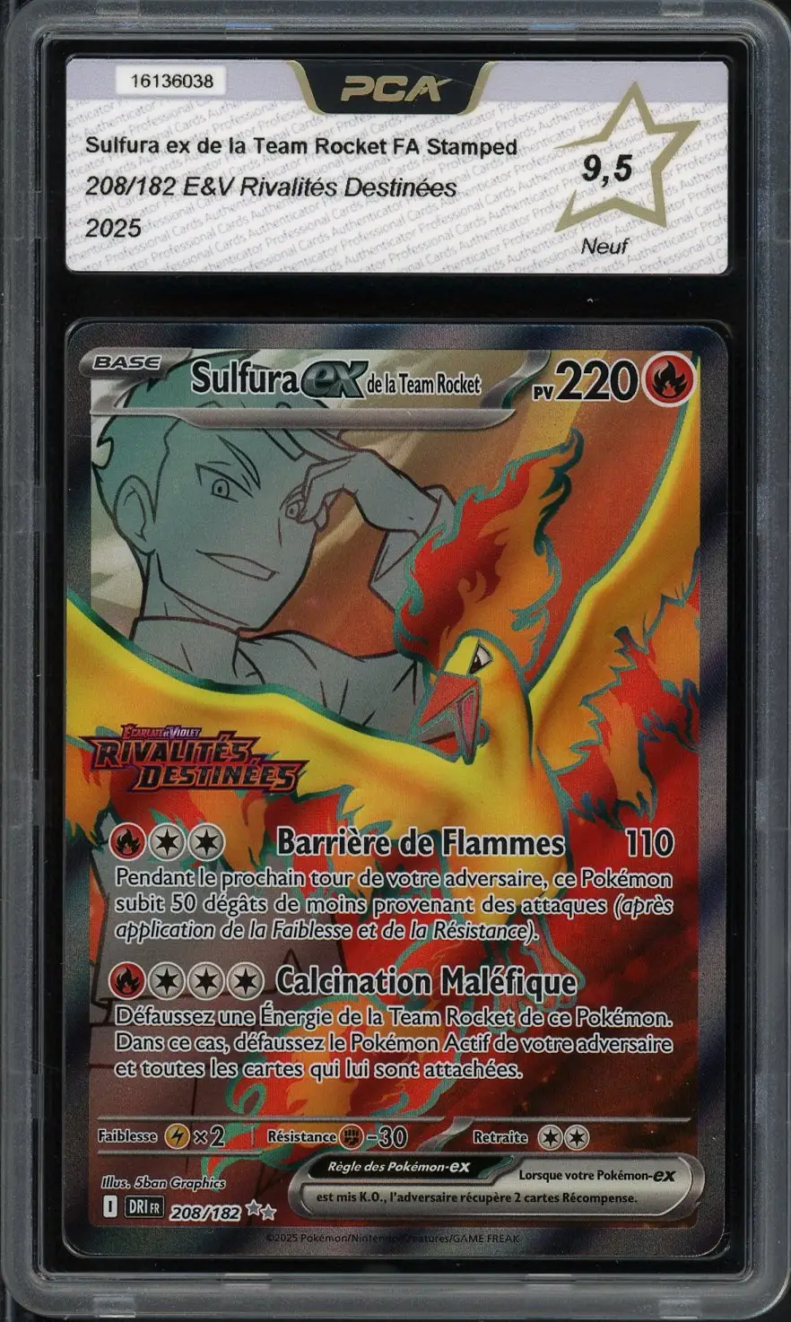 PCA 9.5 Sulfura Ex de la Team Rocket Stamp
