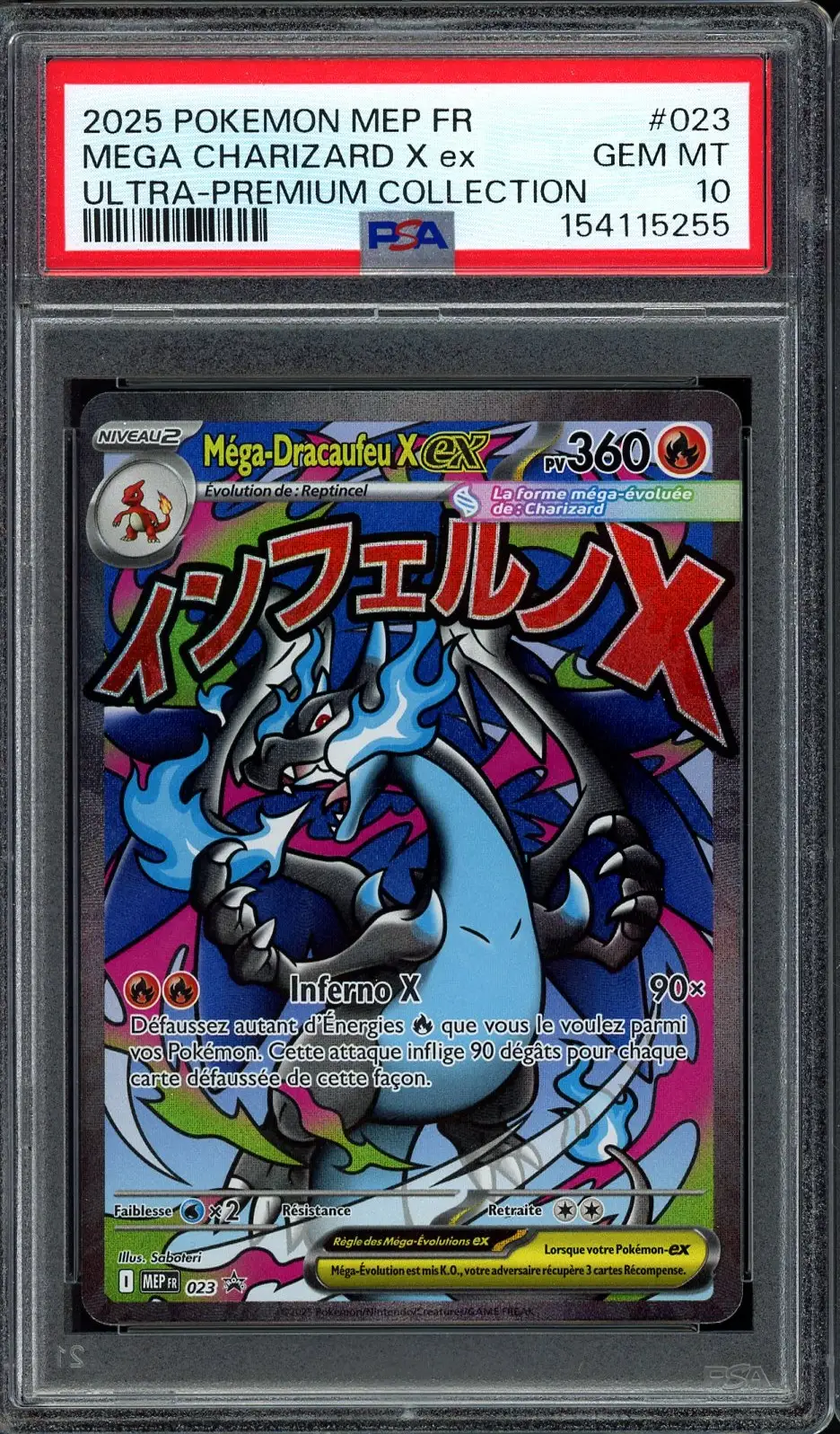 PSA 10 Méga-Dracaufeu X Ex