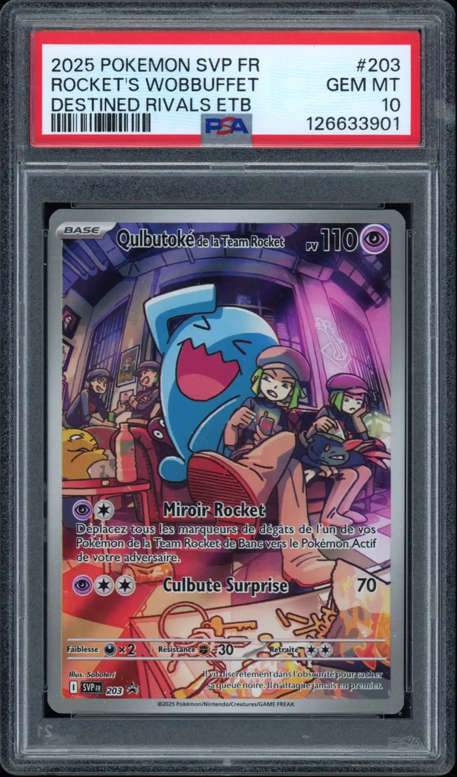 PSA 10 Qulbutoké De La Team Rocket