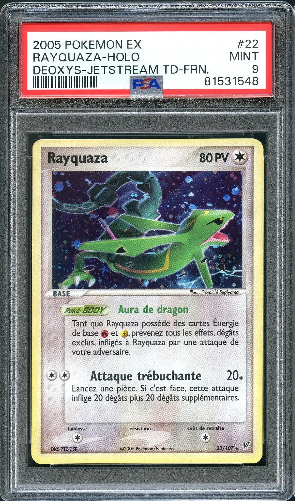 PSA 9 Rayquaza Holo