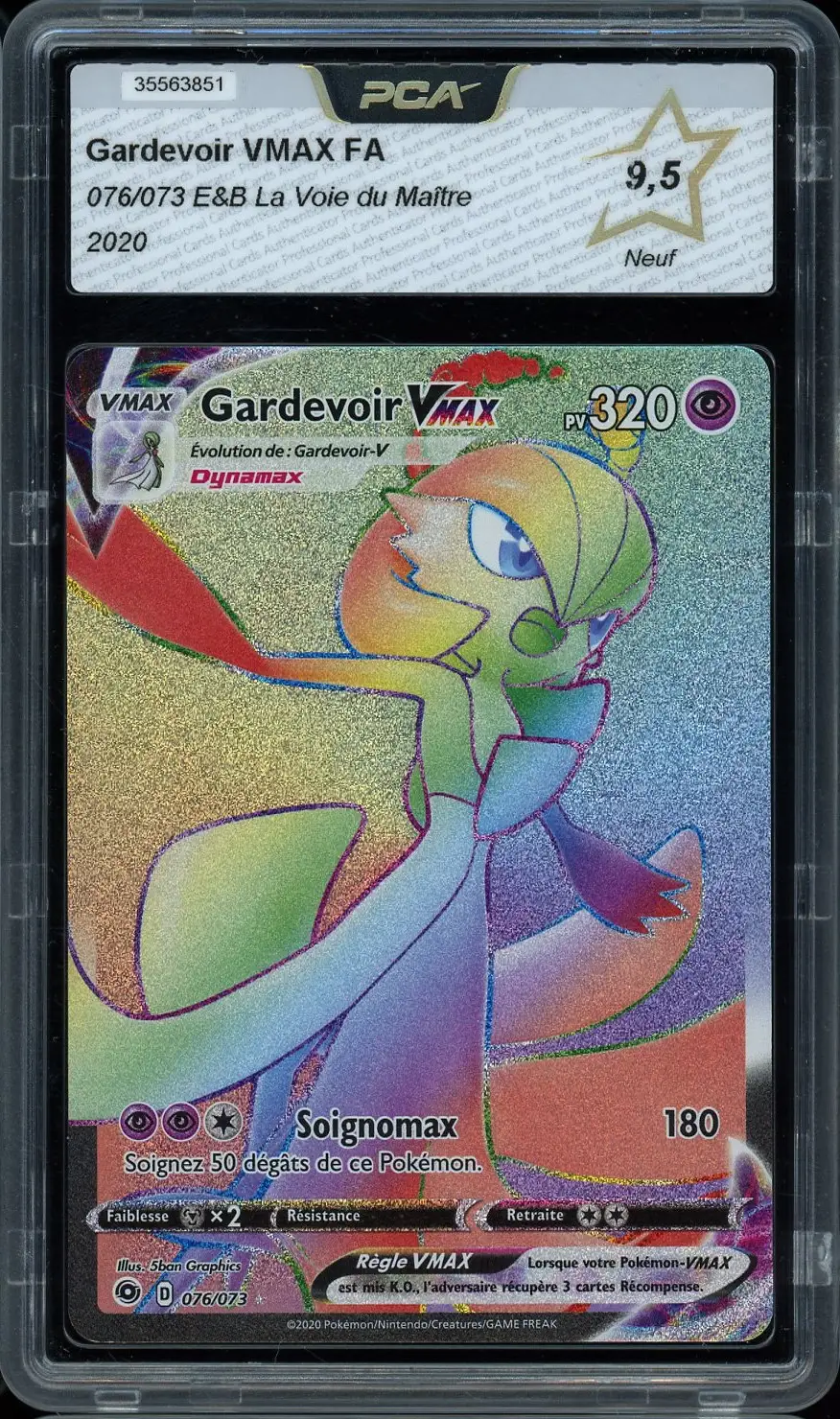 PCA 9.5 Gardevoir VMax Rainbow