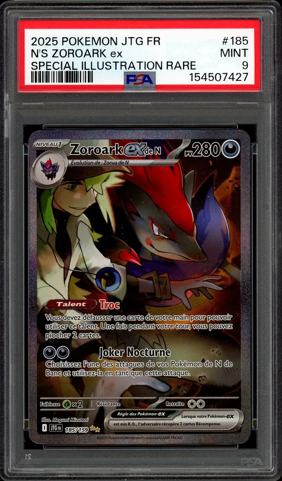 PSA 9 Zoroark Ex de N