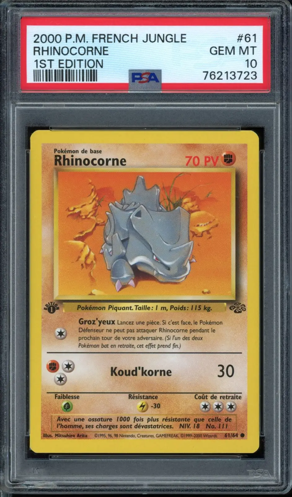 PSA 10 Rhinocorne
