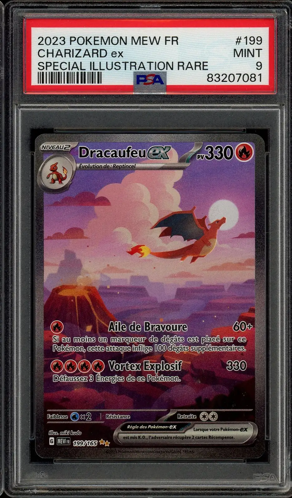 PSA 9 Dracaufeu Ex