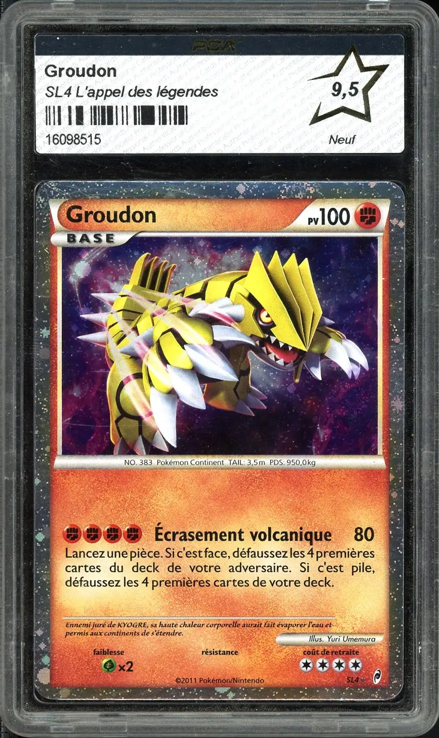 PCA 9.5 Groudon Shiny Holo