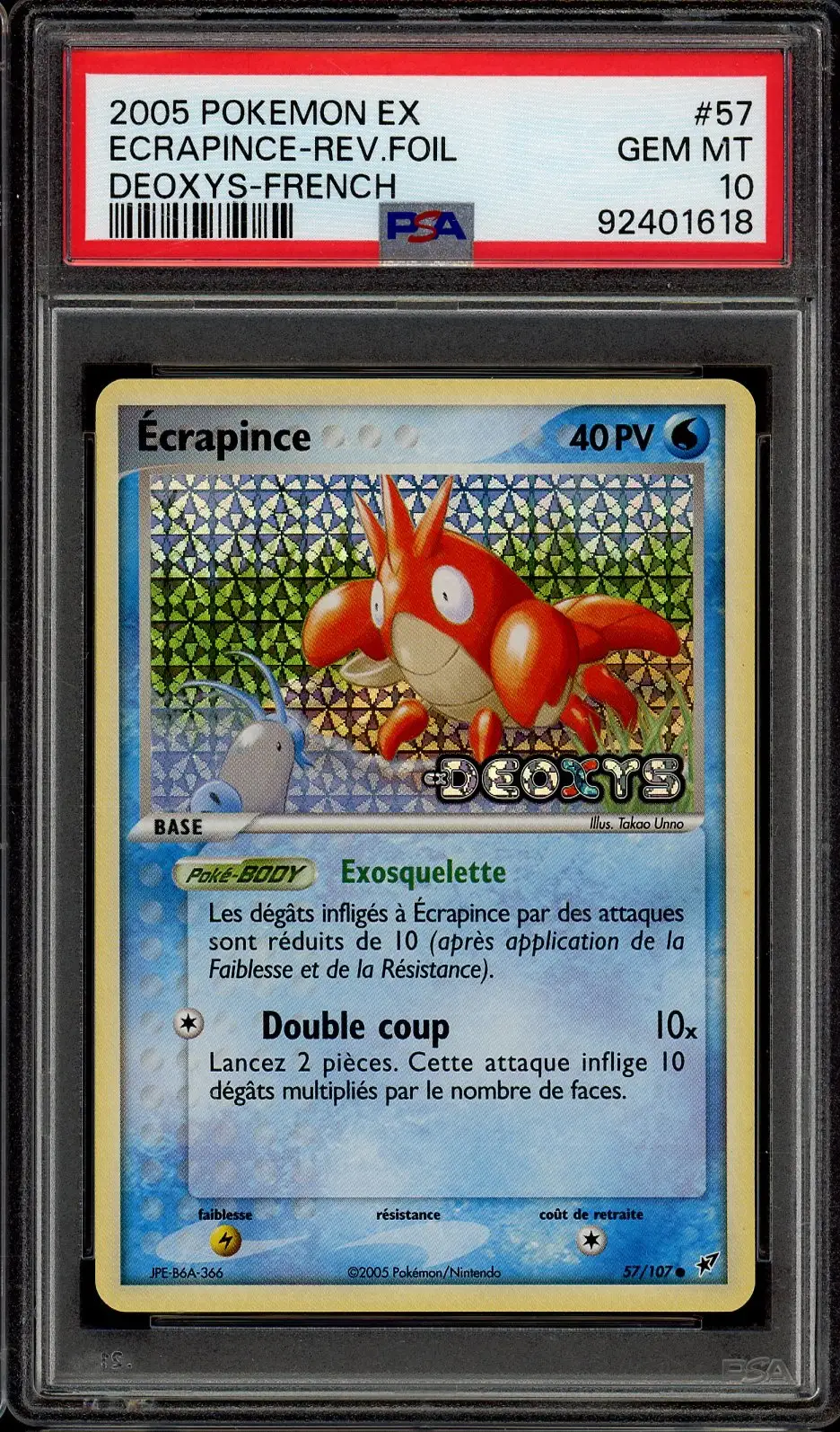 PSA 10 Ecrapince Holo Reverse