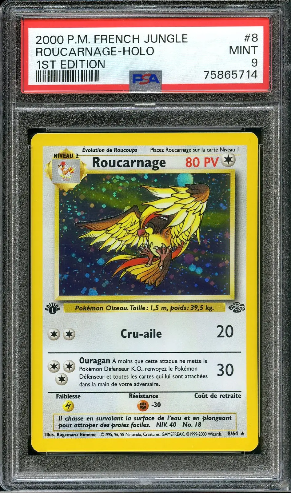 PSA 9 Roucarnage Holo