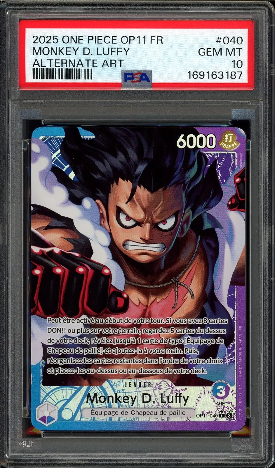 PSA 10 Monkey D. Luffy