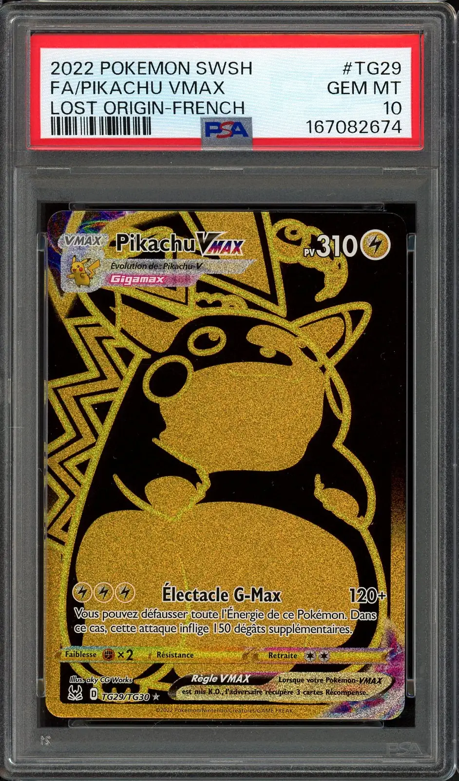 PSA 10 Pikachu VMax Gold