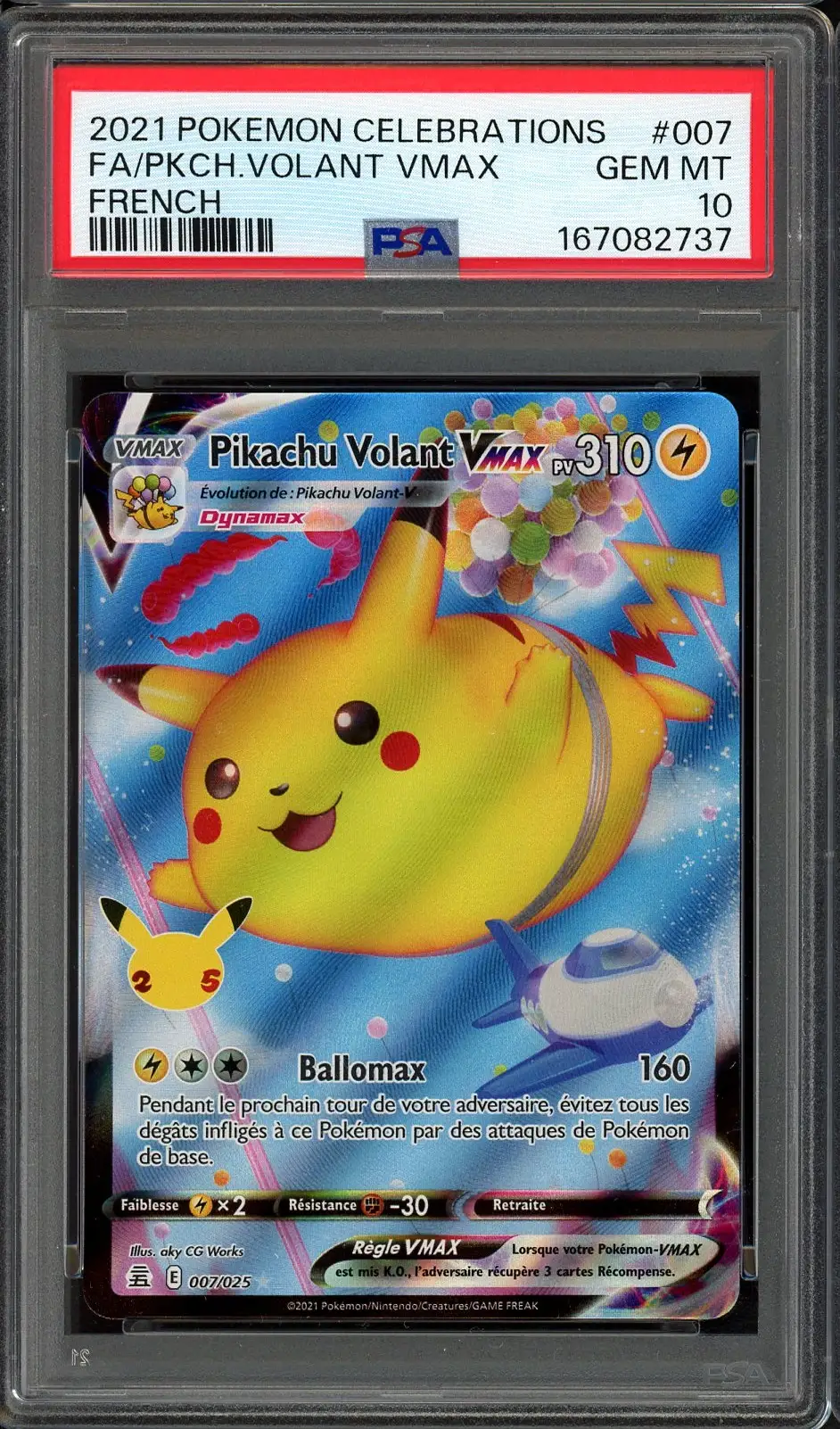 PSA 10 Pikachu Volant VMax