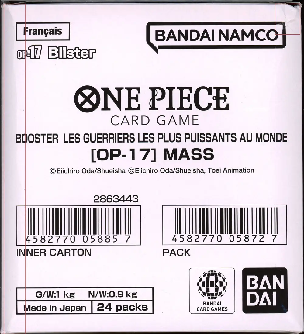 Case Blisters OP17 - Les Guerriers Les Plus Puissants Au Monde