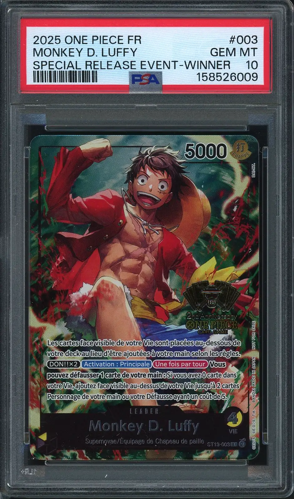 PSA 10 Monkey D. Luffy