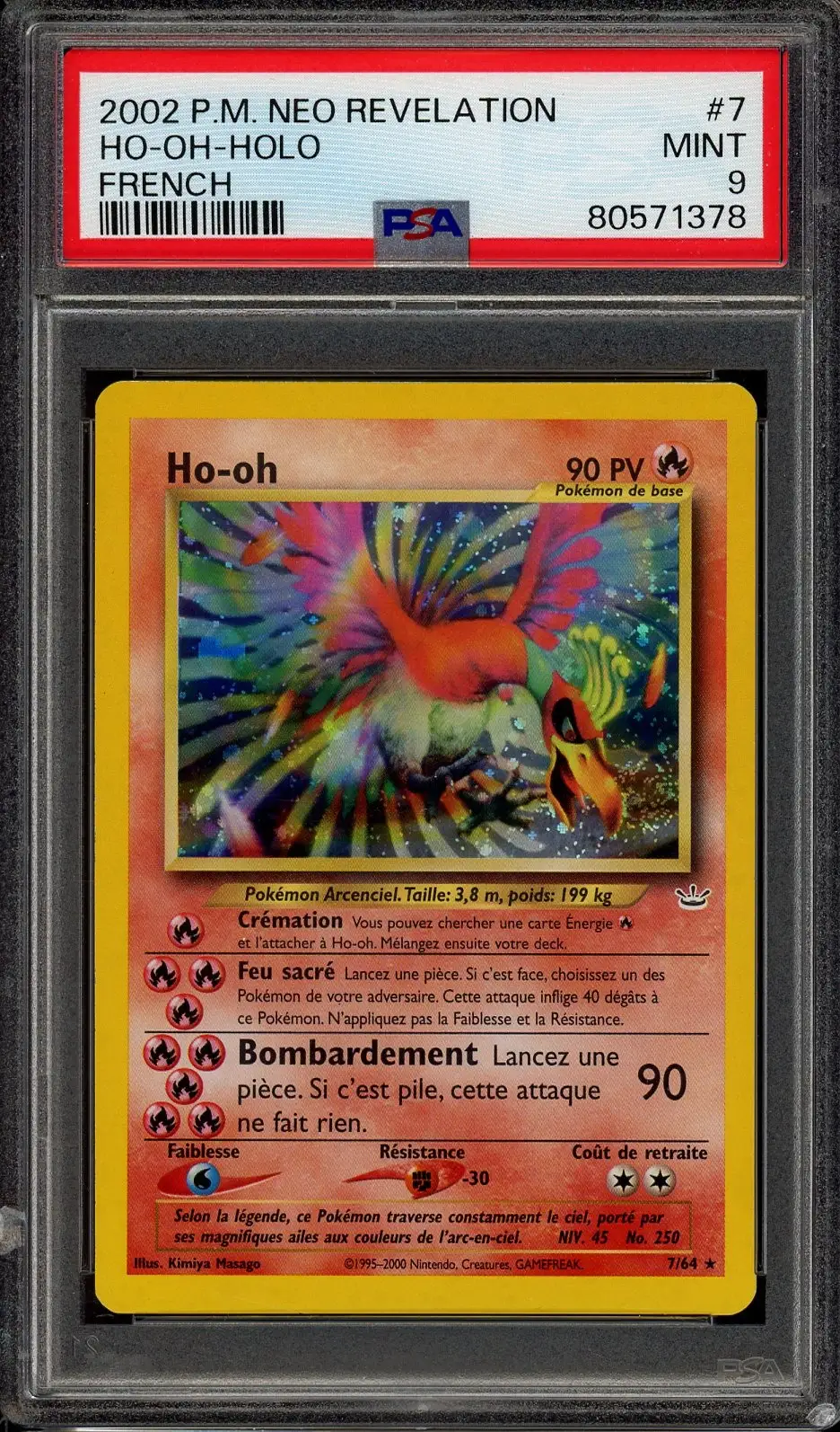 PSA 9 Ho-Oh Holo