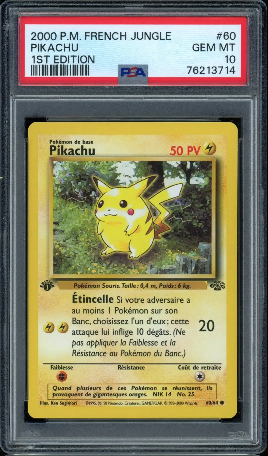 PSA 9 Pikachu