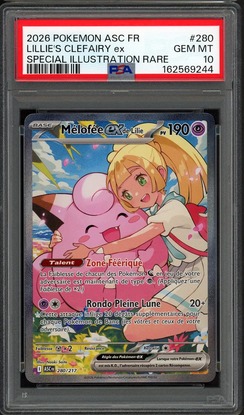 PSA 10 Mélofée Ex de Lilie