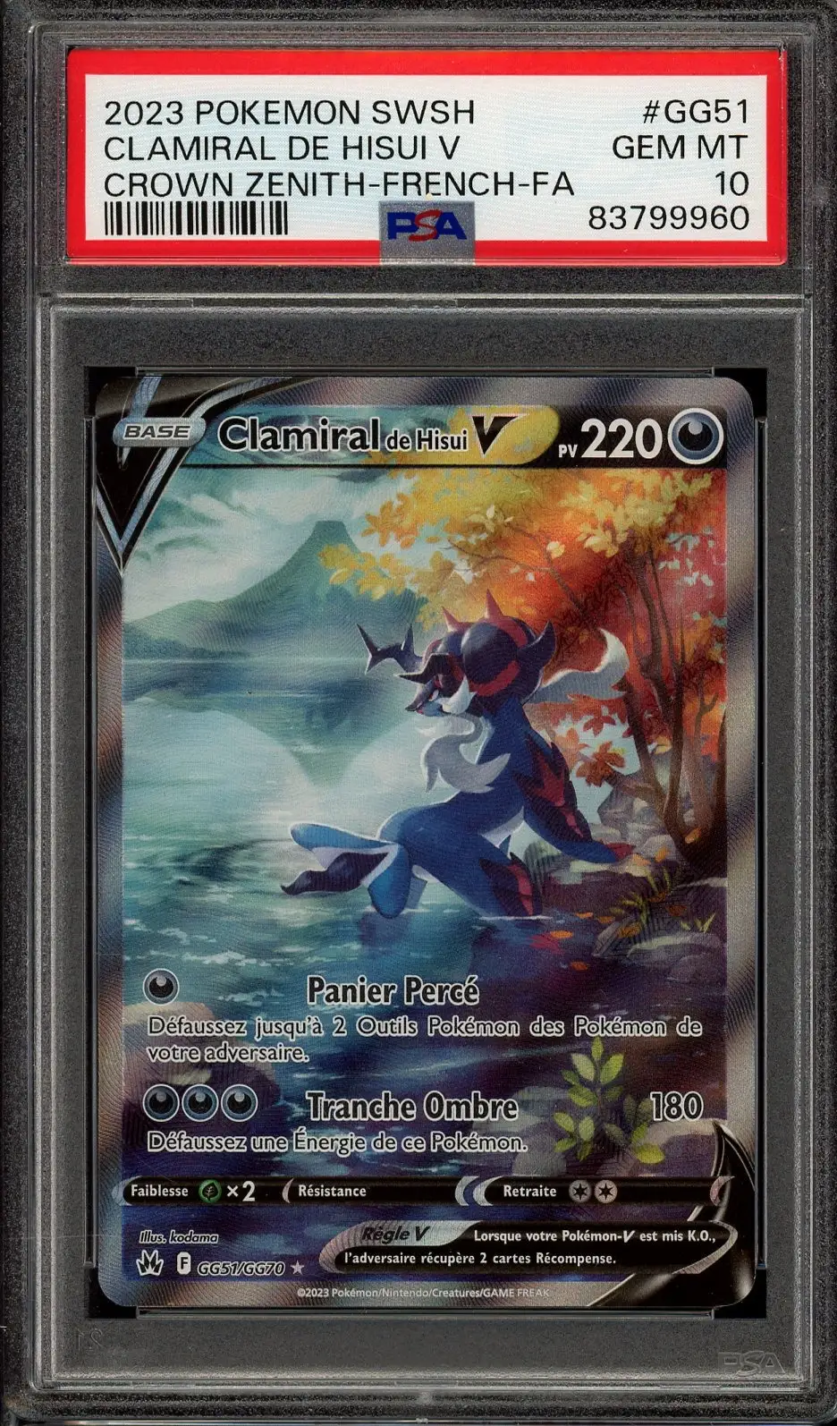 PSA 10 Clamiral de Hisui V