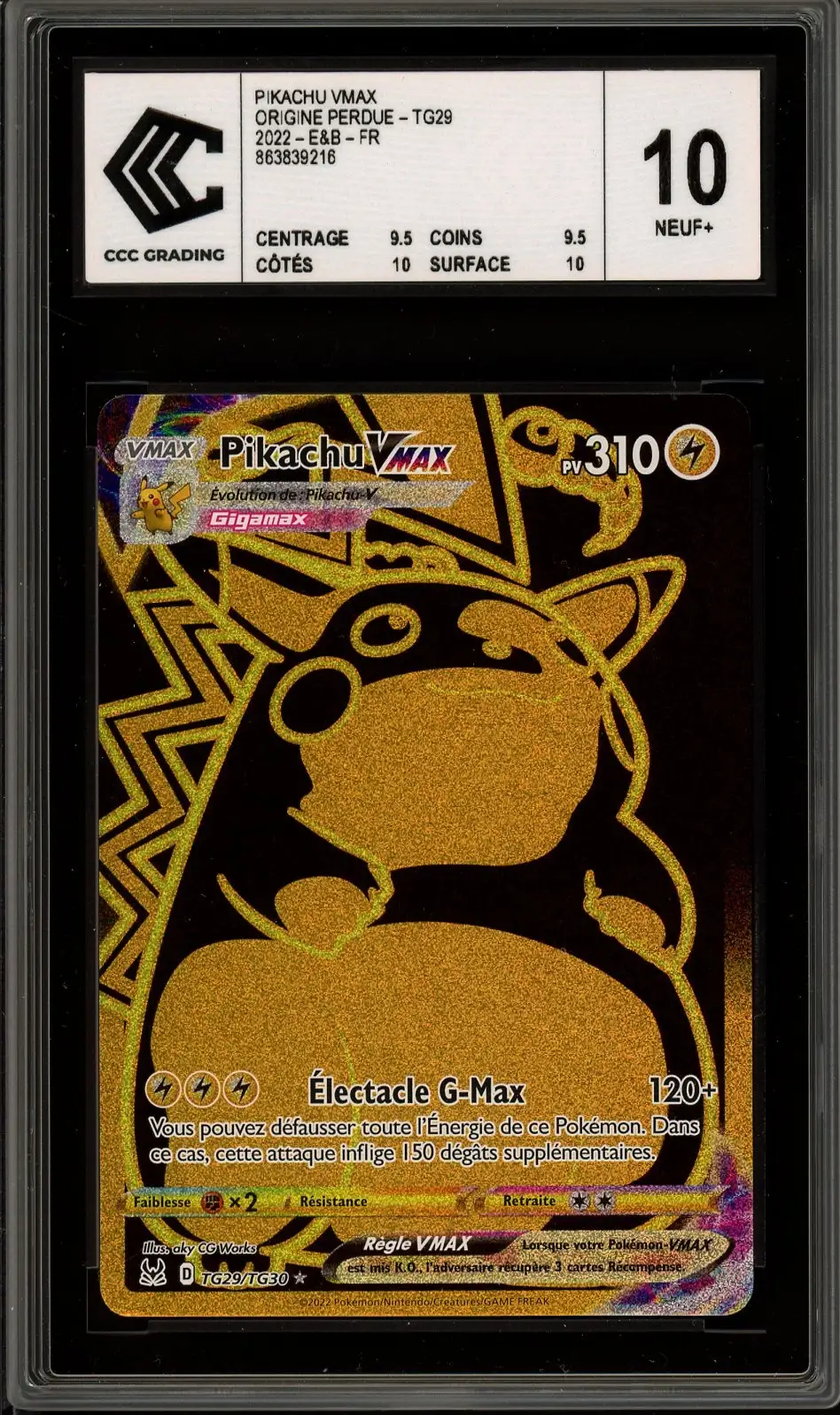 CCC 10 Pikachu VMax Gold