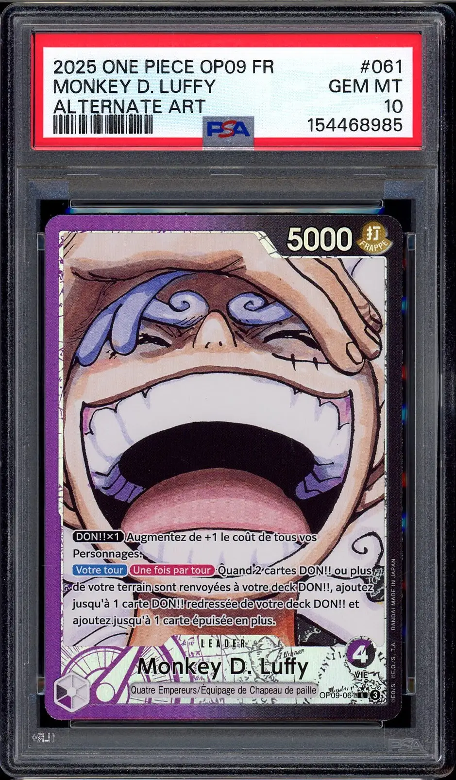 PSA 10 Monkey D. Luffy