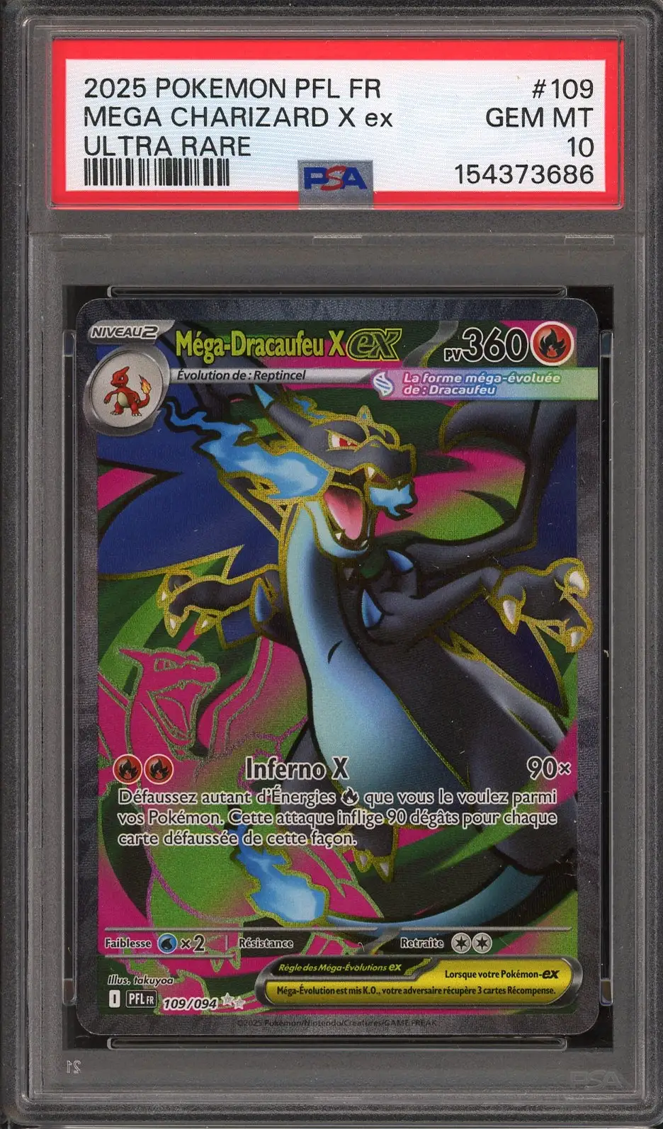 PSA 10 Méga-Dracaufeu X Ex