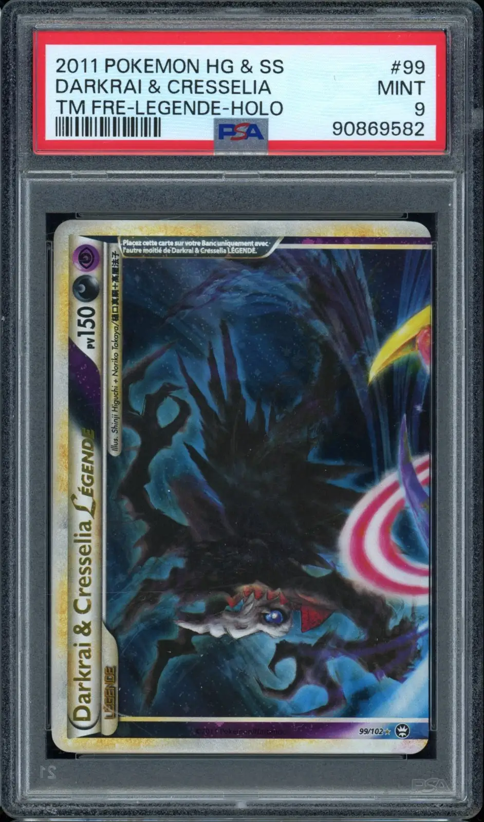 PSA 9 Darkrai & Cresselia Légende