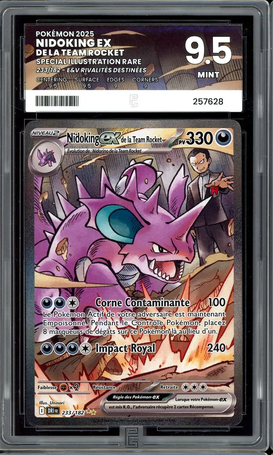 PG 9.5 Nidoking Ex de la Team Rocket