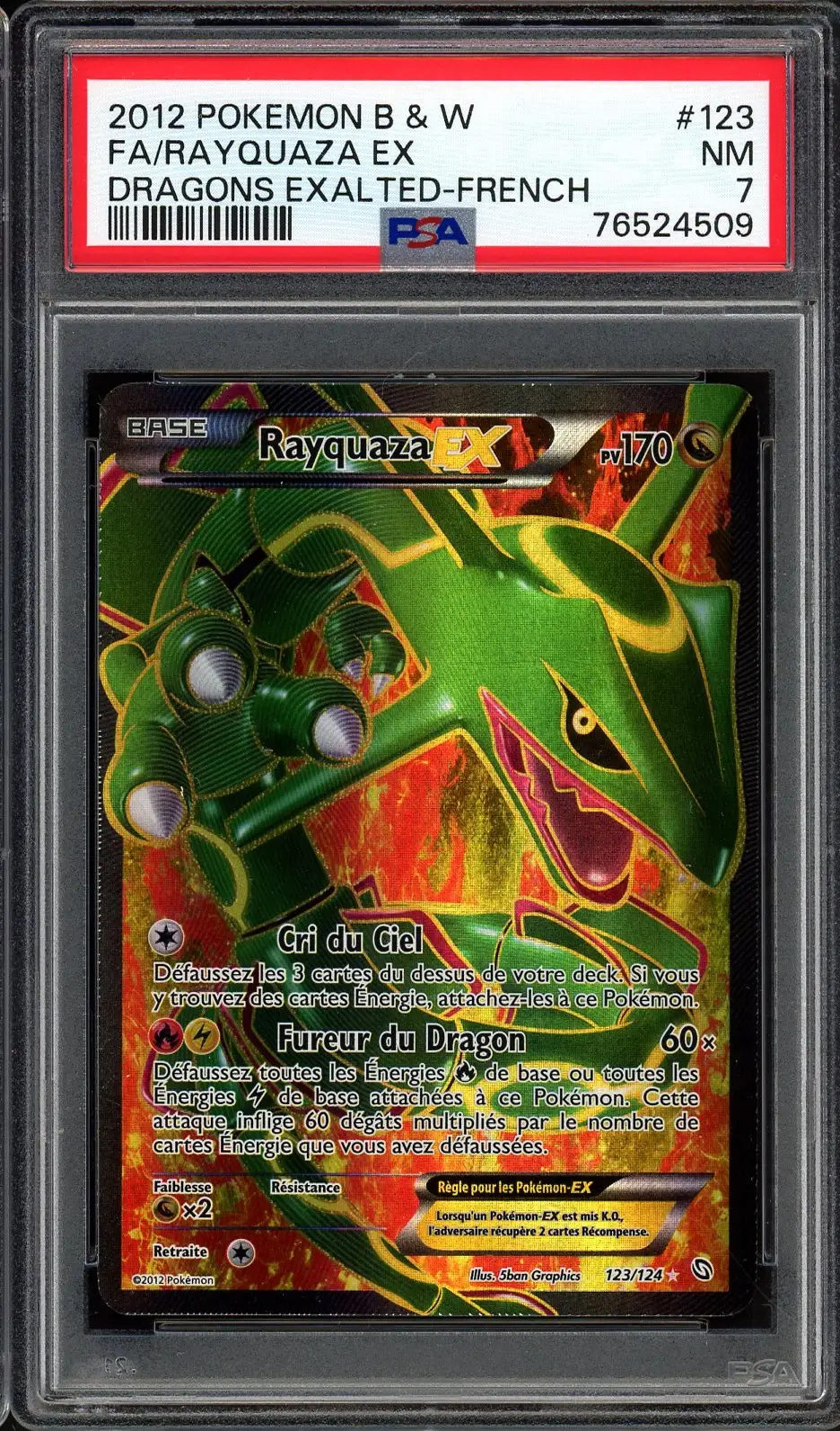 PSA 7 Rayquaza Ex