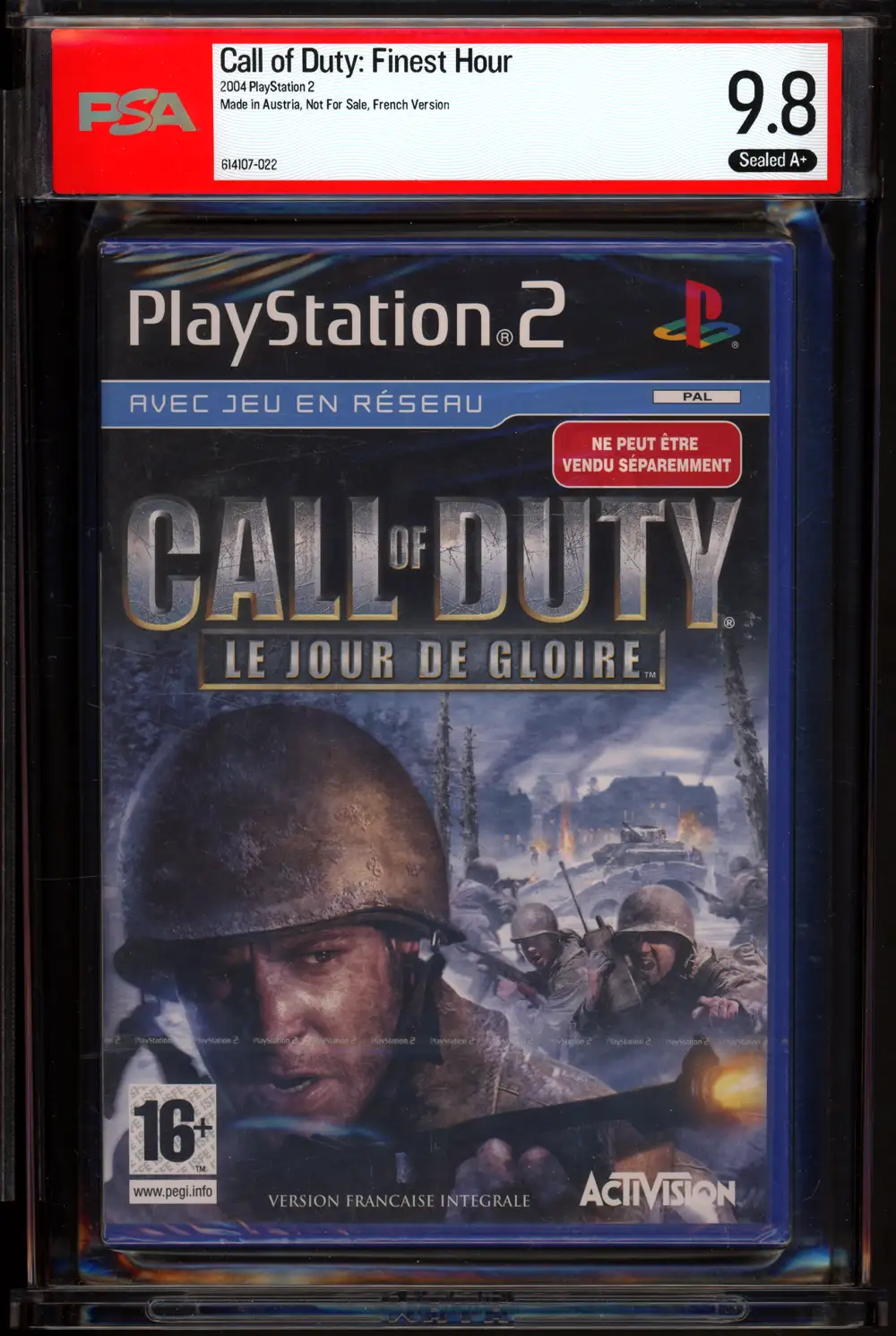 PSA 9.8 Jeu PlayStation 2 Le Jour de Gloire